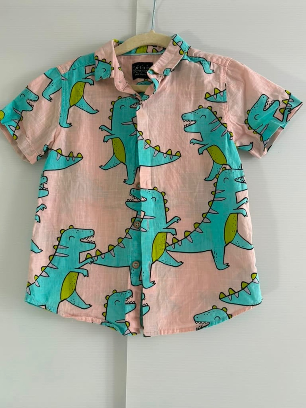 Next Boys Dinosaur Print Button-down | size 3-4 years